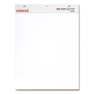 universal self stick easel pad, unruled, 25 x 30, white, 30 sheets, box of 2