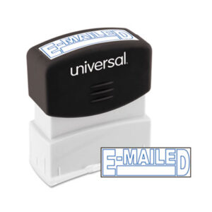 Universal Message Stamp, E-MAILED, Pre-Inked One-Color, Blue