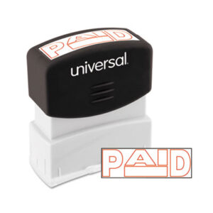 Universal Message Stamp, PAID, Pre-Inked One-Color, Red
