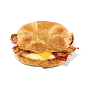 egg, bacon and cheese croissant