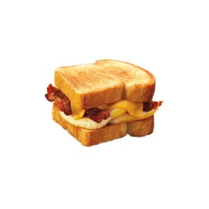egg, bacon and cheese toast