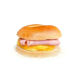 egg, ham and cheese bagel