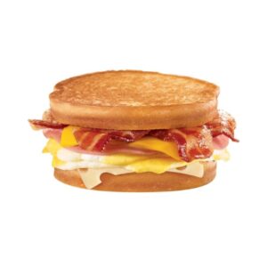 ham, sausage, egg, bacon and cheese toast