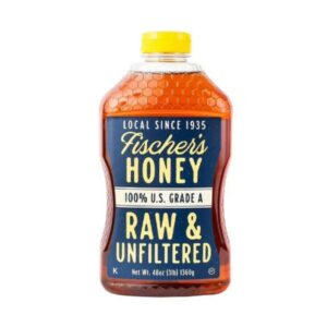 fischer's raw and unfiltered honey, 48 oz.